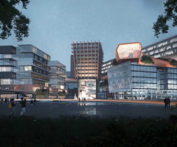 Modern Appearance Of Commercial Building-ID:455526112