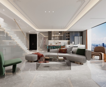 Modern A Living Room-ID:387702949