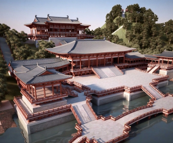 New Chinese Style Ancient Architectural Buildings-ID:475049024