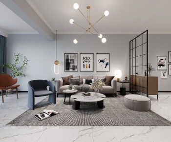Nordic Style A Living Room-ID:691378122