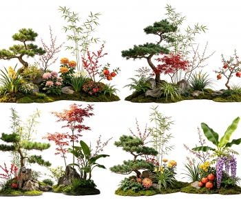 New Chinese Style Plant Landscaping-ID:864989049