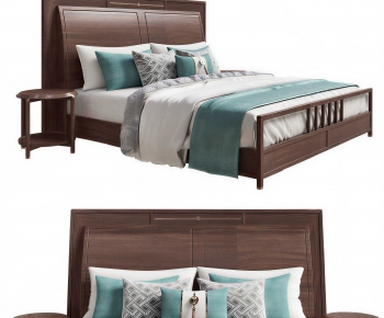 New Chinese Style Double Bed-ID:333123922