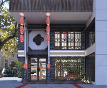 New Chinese Style Facade Element-ID:727780107