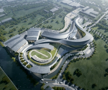Modern Architectural Bird's-eye View Planning-ID:821746113
