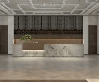 Modern Office Reception Desk-ID:495821959