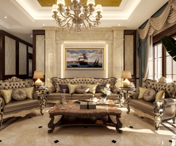 European Style A Living Room-ID:540559371