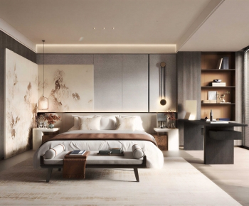 New Chinese Style Bedroom-ID:872910987