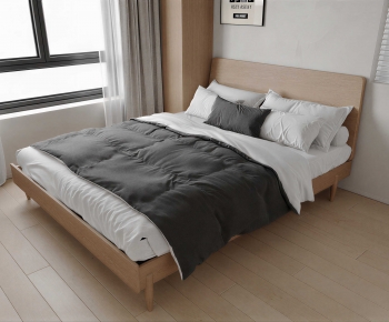 Modern Double Bed-ID:128294943