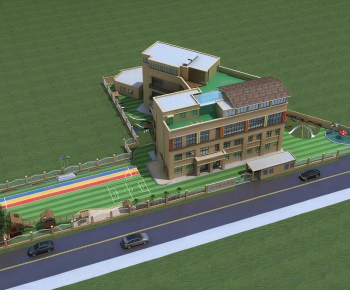 Modern Architectural Bird's-eye View Planning-ID:764657979