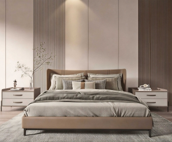 Modern Double Bed-ID:646214964