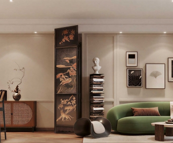 Modern A Living Room-ID:890885115