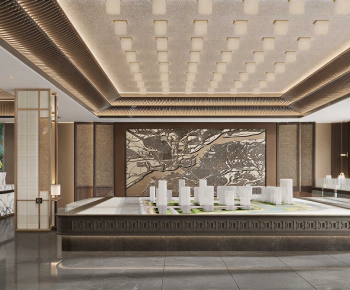 New Chinese Style Real Estate Sales Office-ID:325450906