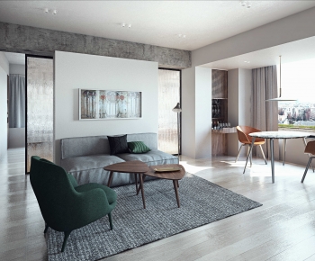 Modern A Living Room-ID:988643884