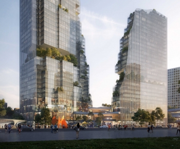 Modern Appearance Of Commercial Building-ID:225388051
