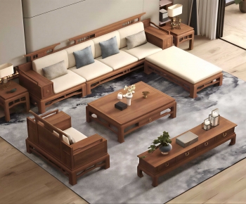 New Chinese Style Sofa Combination-ID:100679485