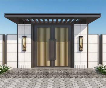 New Chinese Style Facade Element-ID:823409627
