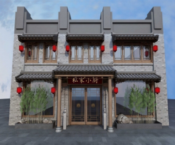 New Chinese Style Appearance Of Commercial Building-ID:577037101