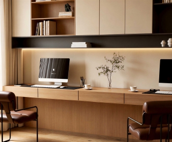 Modern Computer Desk And Chair-ID:805537942
