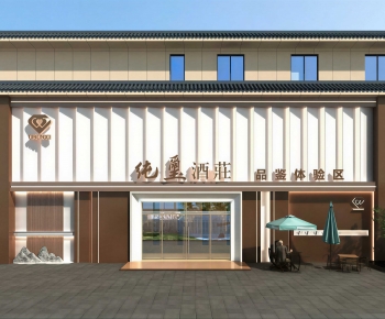 New Chinese Style Facade Element-ID:494682076