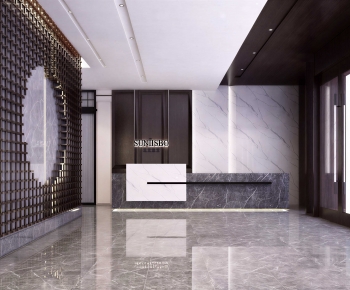 Modern Office Reception Desk-ID:832447054