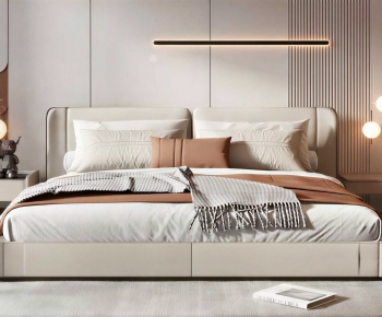 Modern Double Bed-ID:434928893