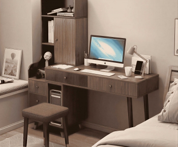Modern Computer Desk And Chair-ID:378654968