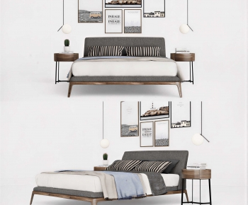 Modern Double Bed-ID:789971115