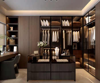 Modern Clothes Storage Area-ID:436626911