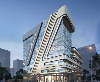 Modern Appearance Of Commercial Building-ID:556111103
