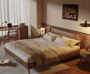 Modern Double Bed-ID:211679943