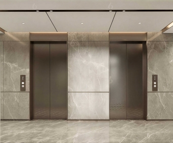 Modern Office Elevator Hall-ID:535615928