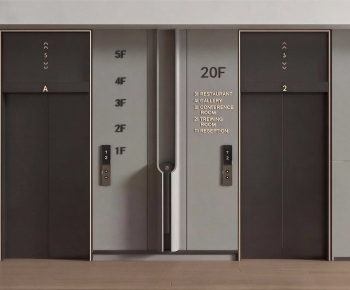 Modern Office Elevator Hall-ID:171670988