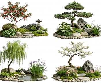New Chinese Style Plant Landscaping-ID:460823069