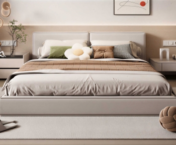 Modern Double Bed-ID:696740241