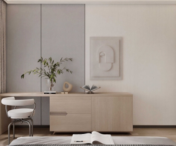 Modern Computer Desk And Chair-ID:307873966