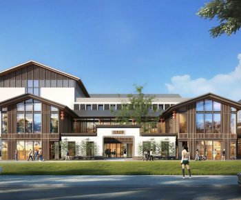 New Chinese Style Appearance Of Commercial Building-ID:872349736