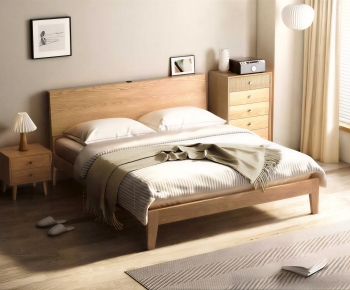 Modern Double Bed-ID:862585076