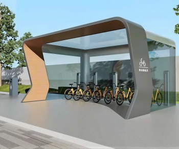 Modern Outdoor Parking Lot-ID:431447987