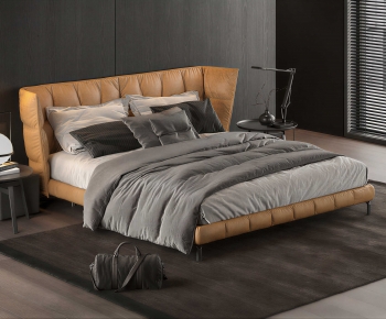 Modern Double Bed-ID:525784976
