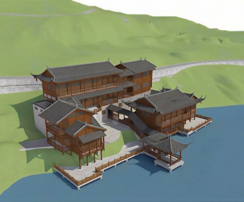 New Chinese Style Appearance Of Commercial Building-ID:746612074