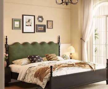 Modern Double Bed-ID:868872881