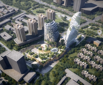 Modern Architectural Bird's-eye View Planning-ID:836349965
