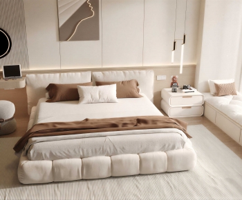 Modern Double Bed-ID:323930032