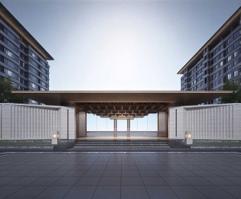 New Chinese Style Facade Element-ID:192627911