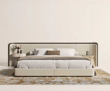 Modern Double Bed-ID:759921137