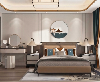 New Chinese Style Bedroom-ID:375703109