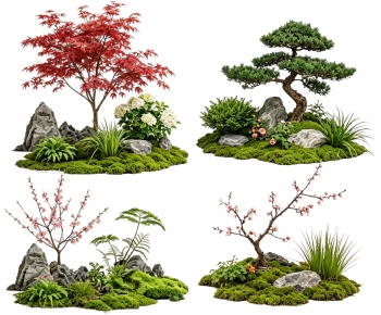 New Chinese Style Plant Landscaping-ID:366396909