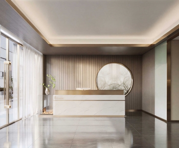Modern Office Reception Desk-ID:633917092