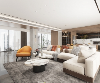 Modern A Living Room-ID:945555937