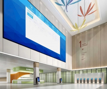 Modern Hospital Hall-ID:176649093